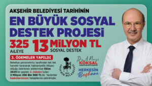 Akşehir Belediyesi’nden 13 Milyon TL’lik Sosyal Destekte Üçüncü Adım Tamamlandı!