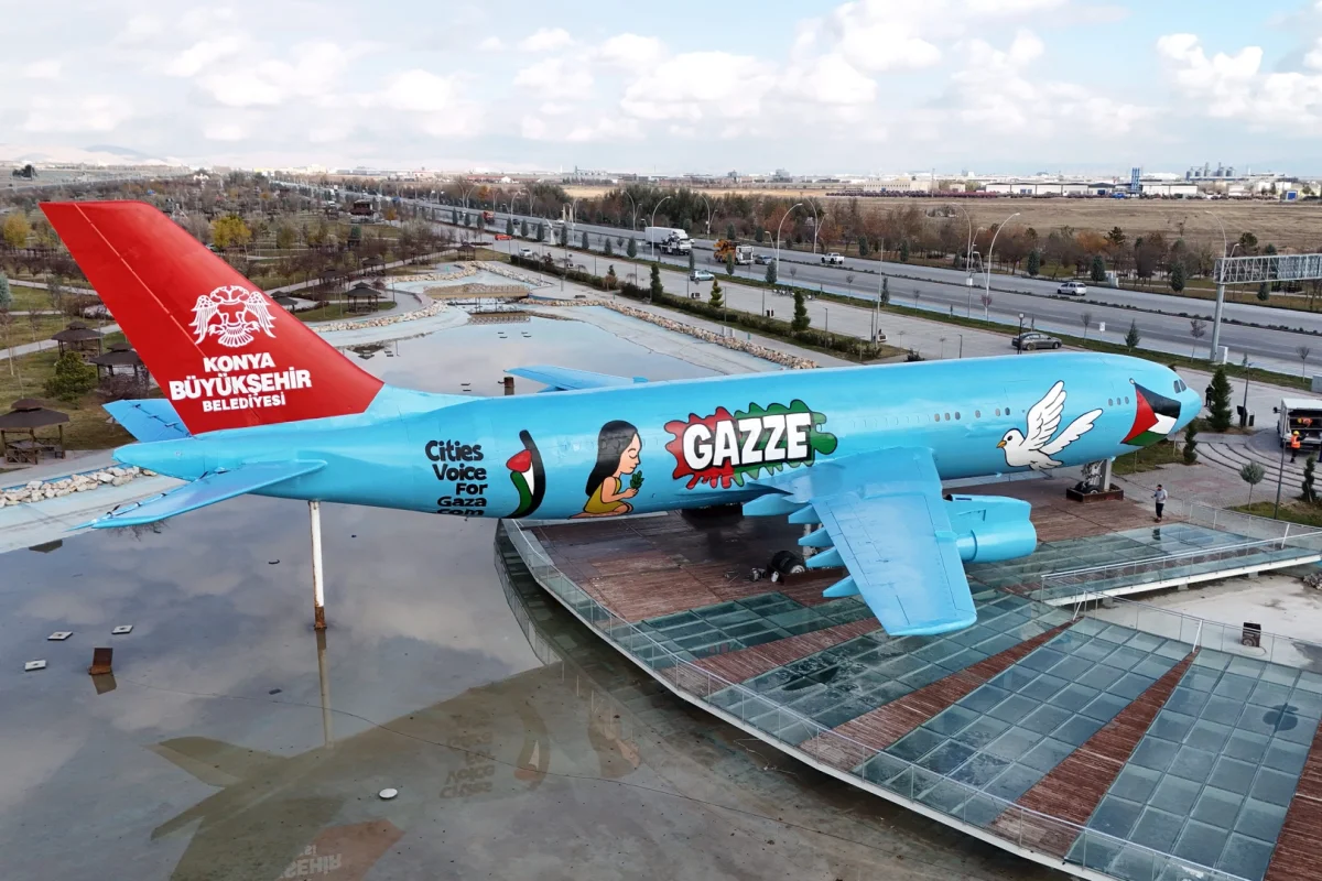 Konya, Gazze’ye Dikkat Çeken Sanat Eseriyle Karşılıyor